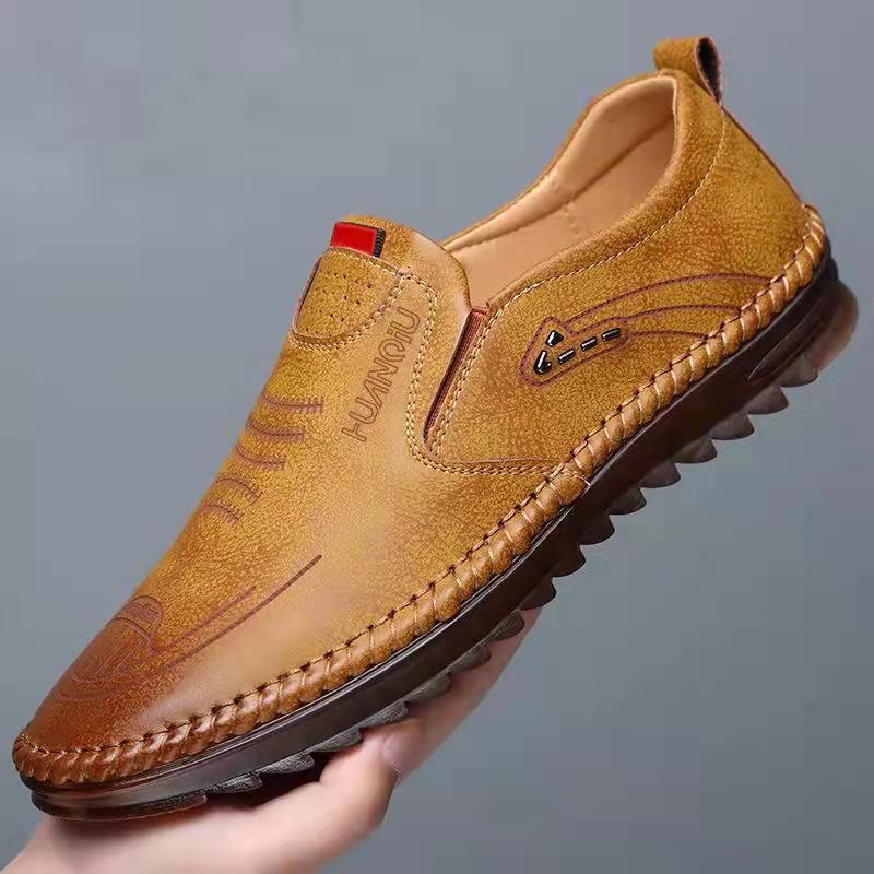 Baskets en cuir